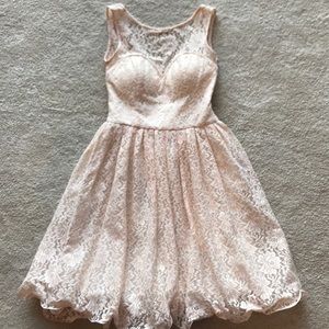 Chi Chi London Pink Lace Dress